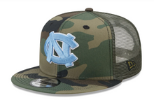 Load image into Gallery viewer, UNC University of North Carolina New Era 9Fifty 950 Camouflage Trucker Snapback cap