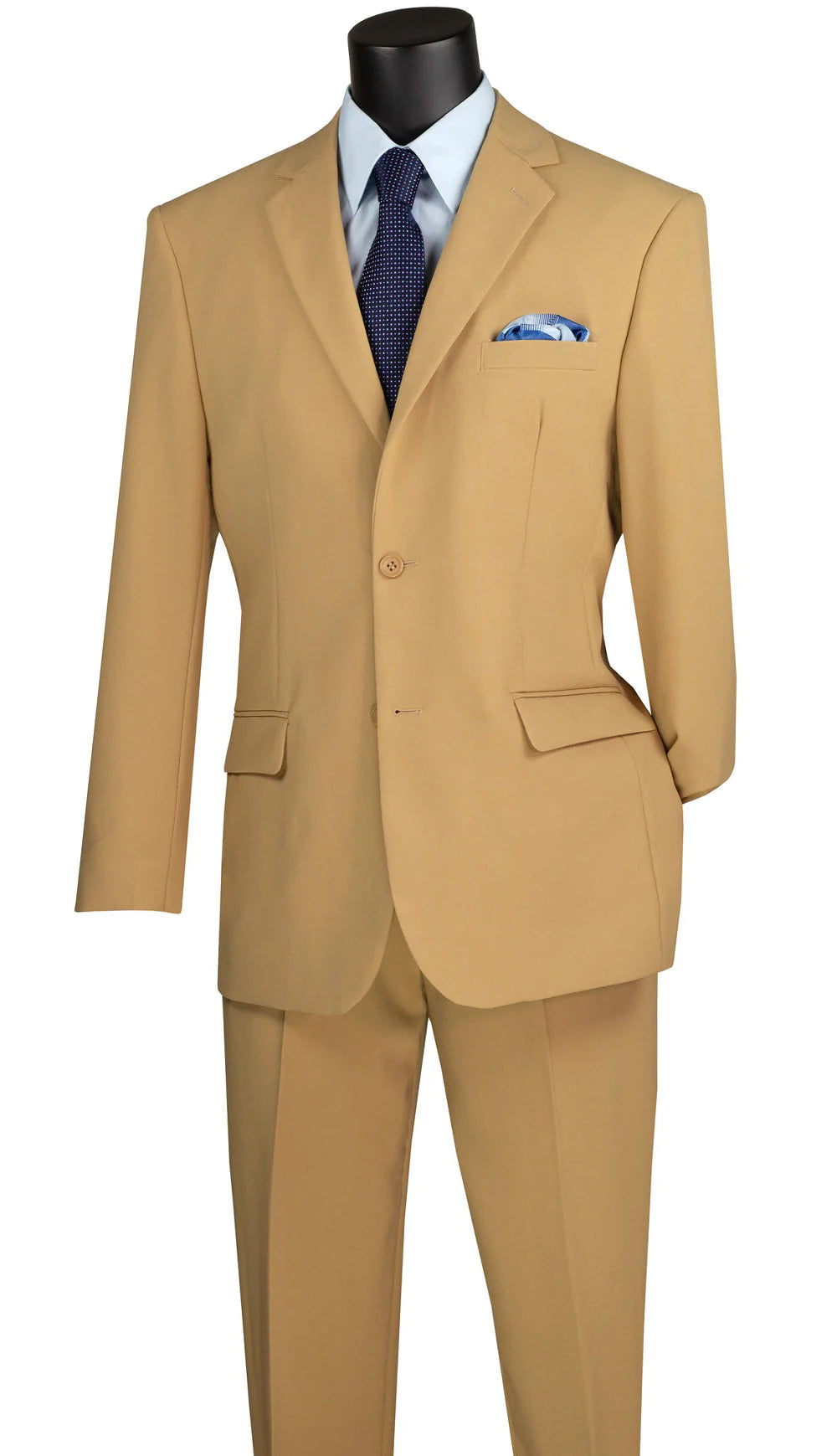 Regular Fit Single Breasted Suit  Khaki & Charcoal  Colors