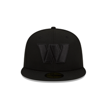 Load image into Gallery viewer, Washington Commanders New Era 59Fifty Double Black 5950 Fitted Cap