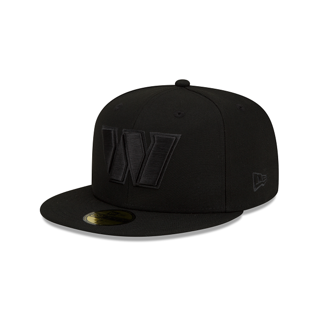 Washington Commanders New Era 59Fifty Double Black 5950 Fitted Cap