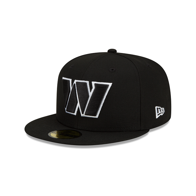 Washington Commanders New Era 59Fifty Black & White 5950 Fitted Cap