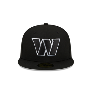 Washington Commanders New Era 59Fifty Black & White 5950 Fitted Cap