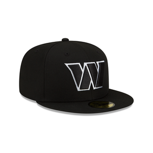 Washington Commanders New Era 59Fifty Black & White 5950 Fitted Cap