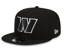 Load image into Gallery viewer, Washington Commanders New Era 9Fifty 950 Black &amp; White Snapback Cap