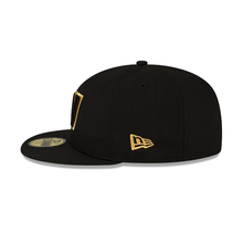 Load image into Gallery viewer, Washington Commanders New Era Black Gold 5950 Metallic 59Fifty Fitted Cap