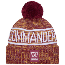 Load image into Gallery viewer, Washington Commanders Pom Sport Knit New Era Sideline Beanie