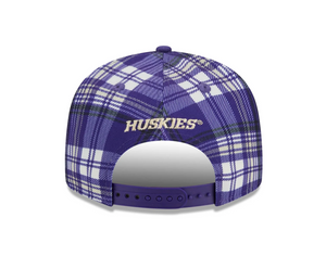 Washington Huskies New Era 9Fifty 950 Snapback Plaid Cap