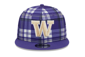 Washington Huskies New Era 9Fifty 950 Snapback Plaid Cap