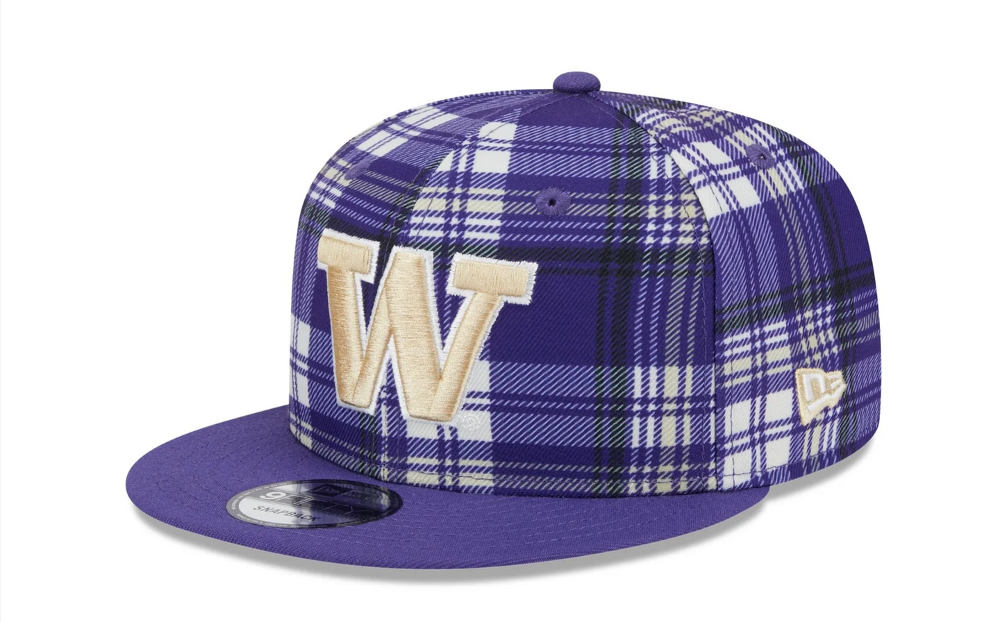 Washington Huskies New Era 9Fifty 950 Snapback Plaid Cap