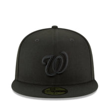 Load image into Gallery viewer, Washington Nationals New Era 59Fifty 5950 Triple Black Fitted Cap