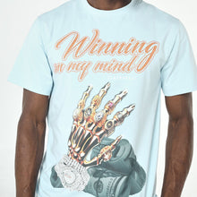 Load image into Gallery viewer, Winning on my mind Design Graphic Rhinestone Tee # T2574