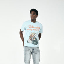 Load image into Gallery viewer, Winning on my mind Design Graphic Rhinestone Tee # T2574