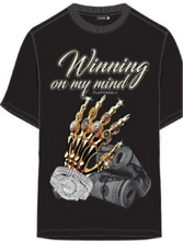 Load image into Gallery viewer, Winning on my mind Design Graphic Rhinestone Tee # T2574