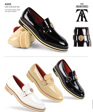 Load image into Gallery viewer, Classy &amp; Elegant Faux Patent Leather Slip-on Dress Shoe from The Ashford Collection # Ash3