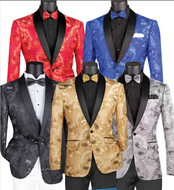 Slim Fit Single Breasted One Button Blazer with Matching Bowtie  BSF13