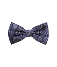 Load image into Gallery viewer, Paisley Design Bow Tie &amp; Pocket Square Hanky in 45 Colors # BT600