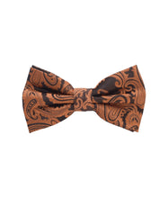 Load image into Gallery viewer, Paisley Design Bow Tie &amp; Pocket Square Hanky in 45 Colors # BT600