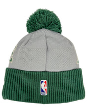 Load image into Gallery viewer, Gray and green milwaukee bucks beanie with NBA logo 