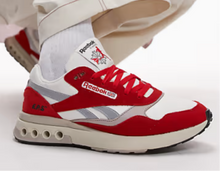 Load image into Gallery viewer, ERS World Reebok Red and white sneaker with 'Reebok' branding