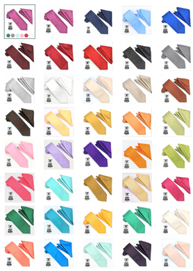 Stacy Adams Solid Satin Tie and Hanky Set