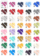 Stacy Adams Solid Satin Tie and Hanky Set in 53 Colors