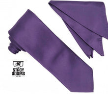 Load image into Gallery viewer, Stacy Adams Solid Heavy Satin Tie and Hanky Set