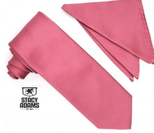 Load image into Gallery viewer, Stacy Adams Solid Heavy Satin Tie and Hanky Set