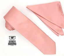Load image into Gallery viewer, Stacy Adams Solid Heavy Satin Tie and Hanky Set