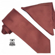 Load image into Gallery viewer, Stacy Adams Solid Heavy Satin Tie and Hanky Set
