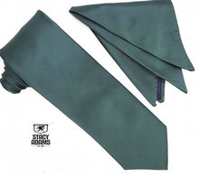 Load image into Gallery viewer, Stacy Adams Solid Heavy Satin Tie and Hanky Set