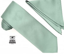 Load image into Gallery viewer, Stacy Adams Solid Heavy Satin Tie and Hanky Set
