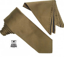 Load image into Gallery viewer, Stacy Adams Solid Heavy Satin Tie and Hanky Set