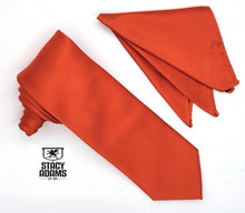 Load image into Gallery viewer, Stacy Adams Solid Heavy Satin Tie and Hanky Set