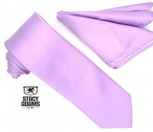 Load image into Gallery viewer, Stacy Adams Solid Heavy Satin Tie and Hanky Set