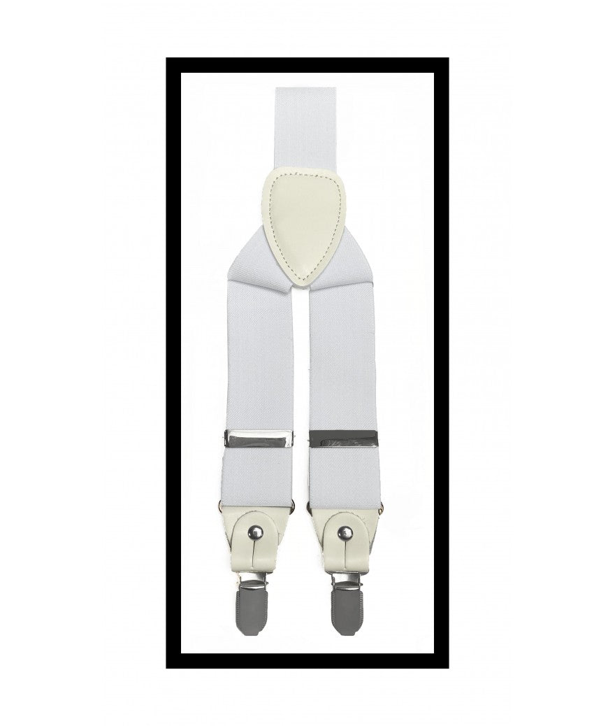 Suspenders - Convertible Clip On or Button