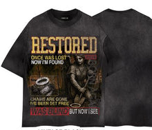Load image into Gallery viewer, "Restored" Design Crop Tee with Transparent Stones by Bleecker &amp; Mercer # T2677