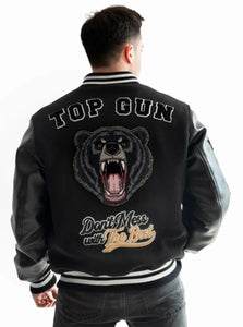 Top Gun Bear GOAT Greatest Of All Time Varsity Jacket