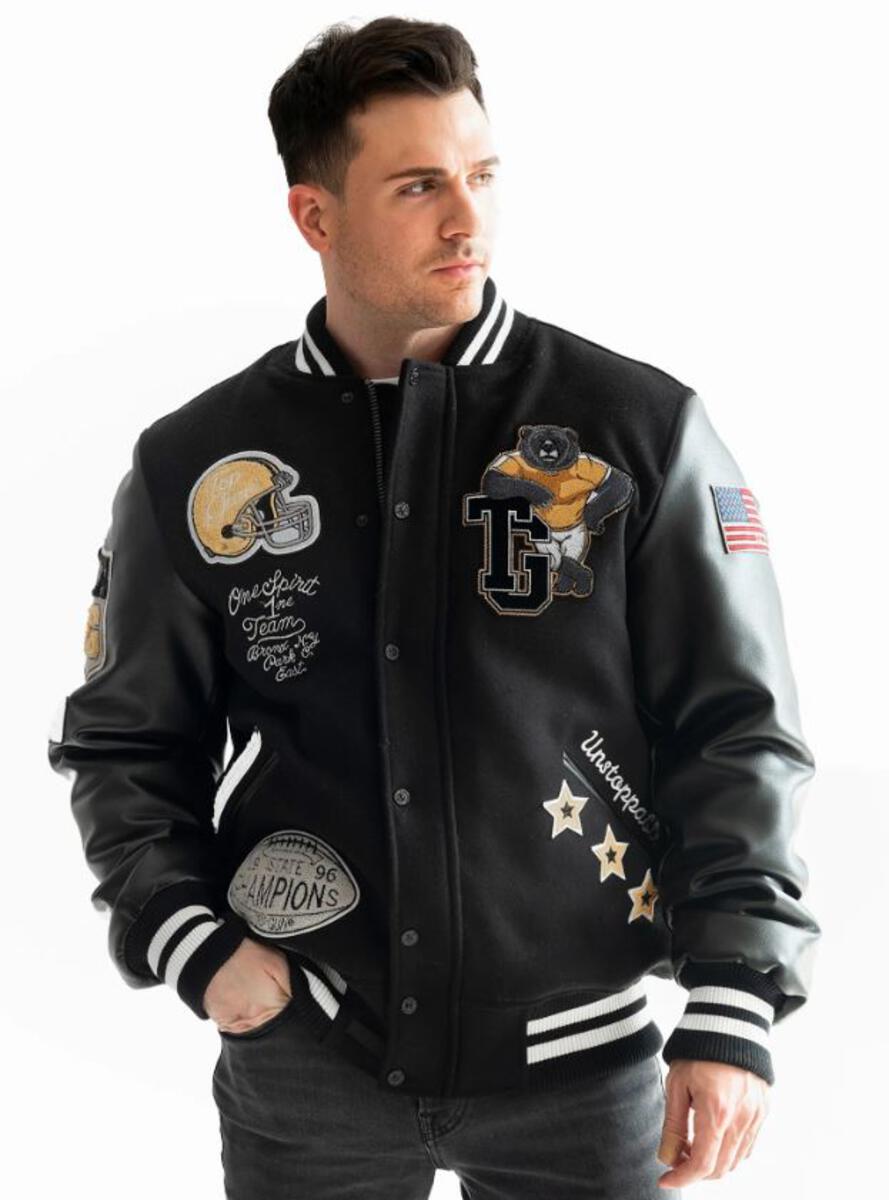 Top Gun Bear GOAT Greatest Of All Time Varsity Jacket