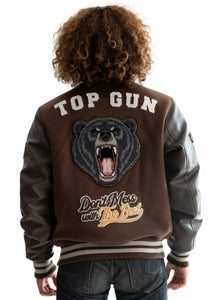 Top Gun Bear GOAT Greatest Of All Time Varsity Jacket