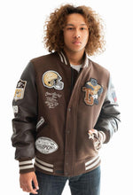 Load image into Gallery viewer, Top Gun Bear GOAT Greatest Of All Time Varsity Jacket