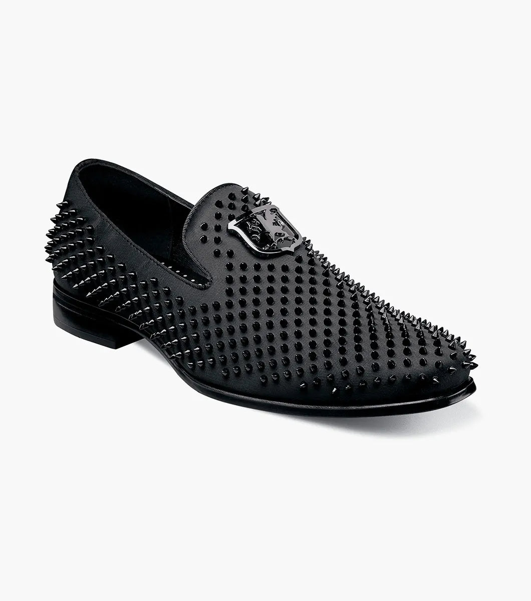 Sabre Spiked Slip On by Stacy Adams in Black Red Royal The