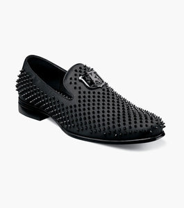 Sabre Spiked Slip On by Stacy Adams in Black, Red & Royal