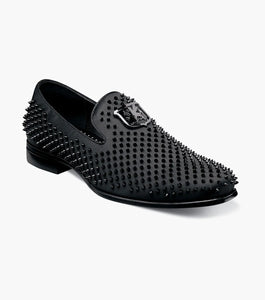 Sabre Spiked Slip On by Stacy Adams in Black Red Royal The