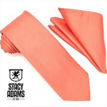 Load image into Gallery viewer, Stacy Adams Solid Satin Tie and Hanky Set