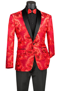 Slim Fit Single Breasted One Button Blazer with Matching Bowtie