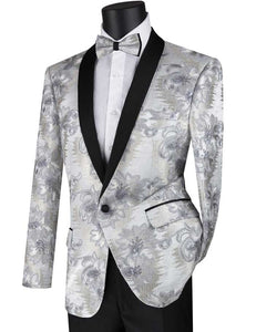 Slim Fit Single Breasted One Button Blazer with Matching Bowtie