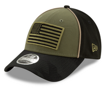 Load image into Gallery viewer, Brad Keselowski #9 New Era 9Forty Military Salute Olive Black Adjustable Snapback Hat