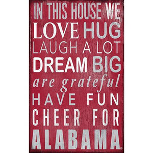 University of Alabama In This House Sign
