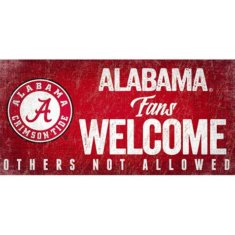 University of Alabama Fans Welcome Sign