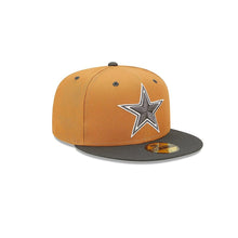 Load image into Gallery viewer, Dallas Cowboys New Era 59Fifty Light Bronze Steel Clouds Hat